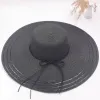 A new summer style of women's straw hat, a Korean version of spring and summer beach outdoor sun protection hat with a large brim and sequin details Picture